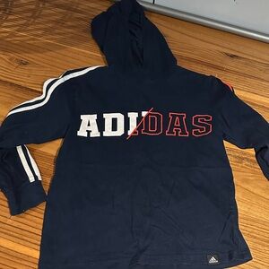 Adidas Dark Blue Hoodie with Red and White Details